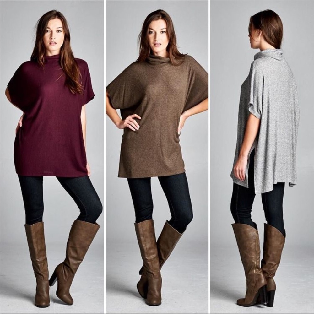 Short sleeve gray sweater!